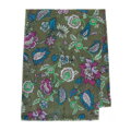 Damski szal w kwiatowy wzór zielono - niebieski 100-7D-012-XZ