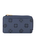 Damskie etui na karty z imitacji skóry granatowe 101-1Y-P12-7