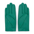 Damskie rękawiczki skórzane samochodowe klasyczne zielone 46-6A-002-Z