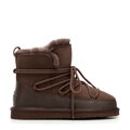 Damskie śniegowce ze skóry zamszowej brązowe 101-D-852-4
