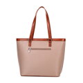 Veľká dámska shopper kabelka z ekokože, béžovo-hnedá 100-4Y-006-9S