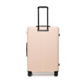 Duża walizka z ABS-u w drobne paski pudrowy róż 56-3A-603-34P