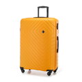Duża walizka z ABS-u z geometrycznym tłoczeniem pomarańczowa 56-3A-753-55