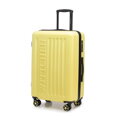 Duża walizka z ABS-u z tłoczonym logo żółta 56-3A-503-50