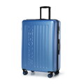 Duża walizka z ABS-u z tłoczonym logo niebieska 56-3A-503-77