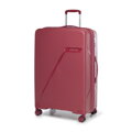 Duża walizka z polipropylenu w ukośne pasy bordowa 56-3T-503-30