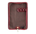Etui na długopisy ze skóry lakierowanej bordowe 25-2-001-9