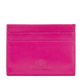 Etui na karty kredytowe z gładkiej skóry fuksja 14-2-003-PL