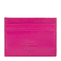 Etui na karty kredytowe z gładkiej skóry fuksja 14-2-003-PL