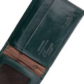 Etui na karty ze skóry lakierowanej zielone 14-2L-118-00