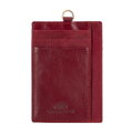 Etui na karty ze skóry naturalnej na pasku czerwone 16-2-003-3