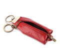 Etui na klucze skórzane z brelokiem czerwone 10-2-710-3