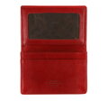 Etui na wizytówki skórzane z herbem czerwone 10-2-052-3