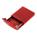 Etui na wizytówki ze skóry licowej czerwone 10-2-151-3