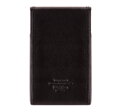 Etui na wizytówki skórzane z blaszką czarne 39-2-151-1