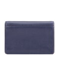 Etui na wizytówki skórzane poziome granatowe 21-2-052-NL