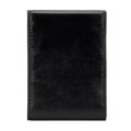 Etui na karty skórzane rozkładane czarne 21-2-011-L10