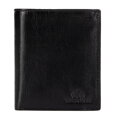 Męski portfel ze skóry naturalnej z tłoczonym logo czarny 21-1-027-L10