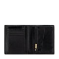 Męski portfel ze skóry naturalnej z tłoczonym logo czarny 21-1-027-L10