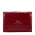 Damska portmonetka ze skóry naturalnej mała czerwona 21-1-053-L30