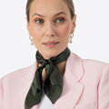 Jednolita damska apaszka z jedwabiu ciemny zielony 100-7D-S20-X33