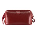 Kosmetyczka ze skóry prostokątna czerwona 21-3-004-3