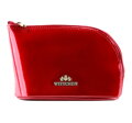 Kosmetyczka skórzana lakierowana wygięta czerwona 25-3-275-3