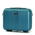 Kosmetyczka podróżna z polikarbonu w tłoczenia niebieska 56-3P-904-91