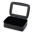 Kosmetyczka z imitacji skóry prostokątna czarna 100-4Y-922-1