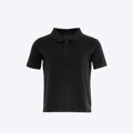 Koszulka polo damska z bawełny czarna D0-99-101-1