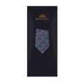 Krawat jedwabny wzorzysty granatowo-niebieski 97-7K-001-X2