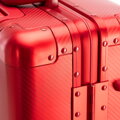 Mała walizka z aluminium na kółkach czerwona 56-3H-101-30M