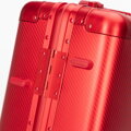 Mała walizka z aluminium na kółkach czerwona 56-3H-101-30M