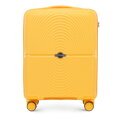 Mała walizka z polipropylenu w okręgi żółta 56-3T-301-50