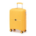 Mała walizka z polipropylenu w okręgi żółta 56-3T-301-50