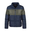Męska kurtka pikowana prosta granatowo-zielona 97-9D-951-NZ