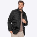 Męska kurtka z nylonu pikowana czarna 97-9D-450-1