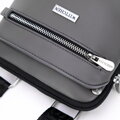 Pánska crossbody taška z ekokože s vreckami sivá 98-4P-506-8