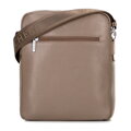 Pánska veľká kožená crossbody taška taupe 100-4U-807-9