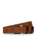 Męski pasek ze skóry zamszowej brązowy 100-8M-912-4