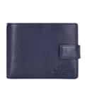Pánska stredne veľká kožená peňaženka tmavomodrá 21-1-038-NL