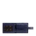Pánska stredne veľká kožená peňaženka tmavomodrá 21-1-038-NL