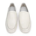Męskie półbuty ze skóry naturalnej złamana biel 100-M-506-0