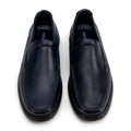 Męskie półbuty ze skóry naturalnej granatowe 100-M-506-N