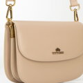 Dámska crossbody z pravej kože béžová 100-4E-214-9