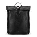 Plecak podróżny ze skóry naturalnej z miejscem na laptopa 16" czarny 16-3-009-1