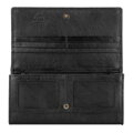 Dámska kožená peňaženka s RFID ochranou a vreckom na zips, čierna 21-1-052-10L