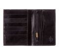 Pánska kožená peňaženka s erbom bez zapínania čierna 39-1-321-1