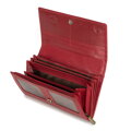 Dámska kožená peňaženka s jednoduchým strihom červená 14-1-052-L91