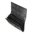 Predĺžená dámska peňaženka z lakovanej kože, čierna 14-1L-052-1